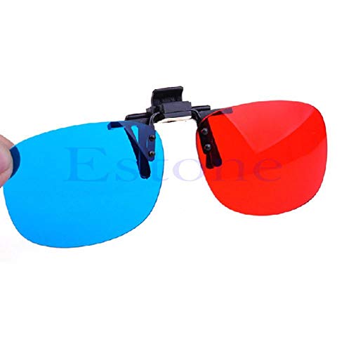 Kırmızı Mavi Gözlük Asılı Çerçeve 3D 3D Gözlük Miyopi Özel Stereo Klip Tipi