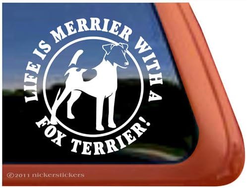 Fox Terrier Köpek Vinil Pencere Çıkartması ile Hayat Daha Keyifli