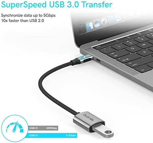Tek Styz USB-C USB 3.0 Adaptörü, Realme Q3t OTG Tip-C/PD Erkek USB 3.0 Dişi Dönüştürücünüzle uyumludur. (5Gbps)