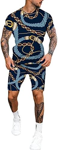 Bmısegm erkek Takım Elbise erkek Hızlı Kuru 3D Kısa Kollu Takım Elbise Şort Plaj Tropikal HawaiianSS Vücut Spor Şort