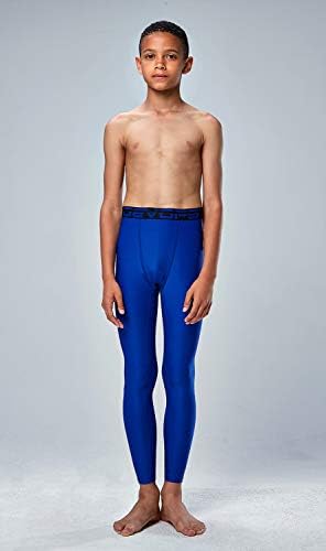 DEVOPS 2 Paket Gençlik ve Erkek Termal Sıkıştırma Taban Katmanı Spor Tayt Polar Astarlı Pantolon ve Uzun Kollu Üst