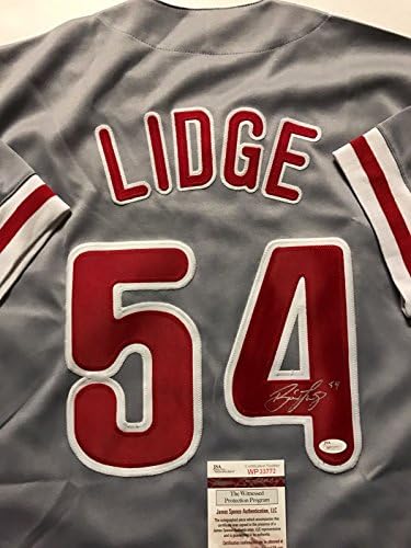 İmzalı / İmzalı Brad Lidge Philadelphia Gri Beyzbol Forması JSA COA