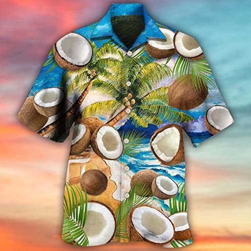 Erkek Hawaii Düğme Aşağı Gömlek 2023 3D Baskı Moda erkek Rahat Kısa Kollu Düğmeli Gömlek Çiçek Aloha