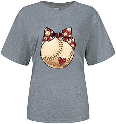 MIASHUI Tees Kadınlar kadın Beyzbol Kalp T Shirt Sevimli Grafik kadın Beyzbol Kalp T Shirt Elbise Gömlek Kadınlar