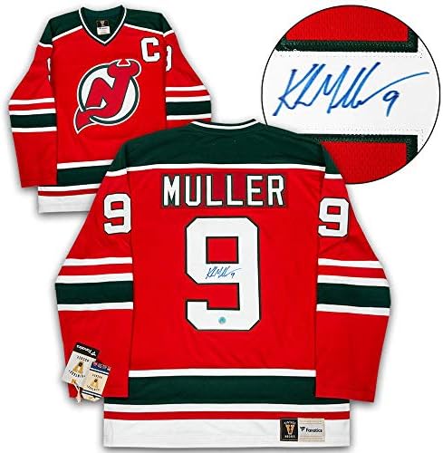 Kirk Muller New Jersey Devils İmzalı Retro Fanatikler Forması - İmzalı NHL Formaları
