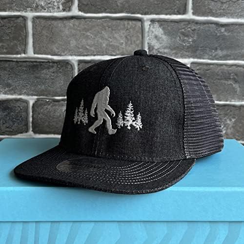 Bukesıyı Sasquatch Şapka Bigfoot Işlemeli şoför şapkası Ayarlanabilir beyzbol şapkası Erkekler Kadınlar ıçin
