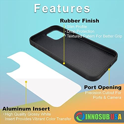 ınnosub [5 Paket] Galaxy Note 10 Plus Süblimasyon Boş Kılıfları - Kauçuk Siyah Boş Boya Kılıfları ve Boya Süblimasyon
