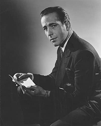 Humphrey Bogart Sam Spade olarak deftere bakıyor Malta Şahini 5x7 fotoğraf