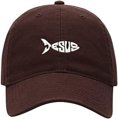 L8502-LXYB beyzbol şapkası Erkekler İsa Balık Işlemeli Yıkanmış Pamuk Baba Şapka Unisex beyzbol şapkası s