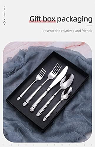 Mutfak gümüş seti paslanmaz çelik çatal bıçak Aile restoran parti sofra takımı sofra takımı (5)