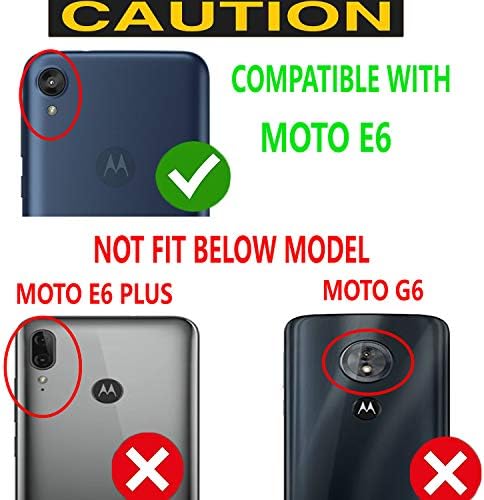 STARSHOP Moto E6 Telefon Kılıfı, [UYGUN DEĞİL Moto G6/E5/E2/E4] ile [Temperli Cam Koruyucu Dahil] Sıvı Yüzer Glitter