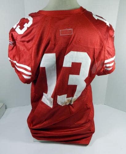 2009 San Francisco 49ers Shaun Hill 13 Oyunu Yayınlandı Kırmızı Forma 46 DP30887 - İmzasız NFL Oyunu Kullanılmış