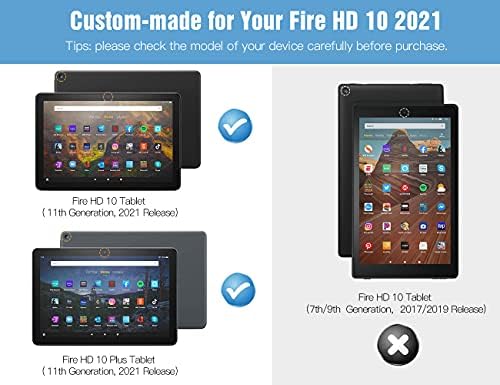 TiMOVO Kılıf için Tüm Yeni Kindle Yangın HD 10 ve Yangın HD 10 Artı Tablet (10.1, 11th Nesil, 2021 Sürümü), ince Katlanır