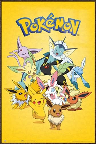 Pokemon-Manga / Anime TV Şovu / Oyun Posteri (Eeve Evolution-Sürüm 2) (Boyut: 24 x 36)