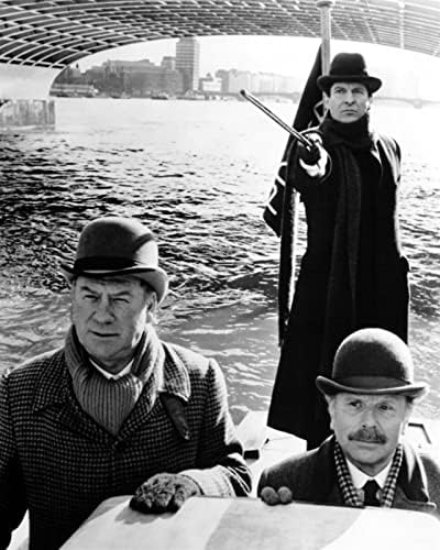 Sherlock Holmes'un Maceraları Jeremy Brett David Burke Thames teknesinde 5x7 fotoğraf