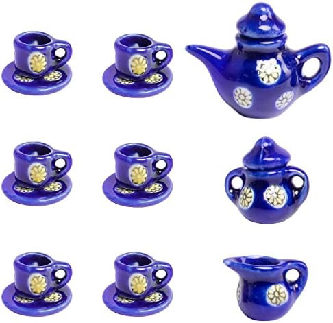 27 Adet 1:12 Minyatür porselen çay bardağı Seti Tabaklar Çatal Bıçak Çatal Kaşık Mini Mutfak Aksesuarları Mini Ev