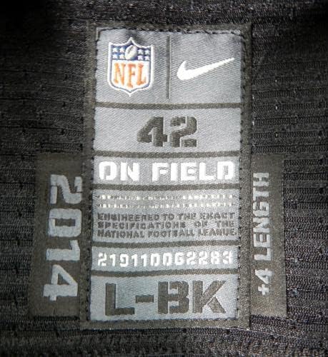 2014 Philadelphia Eagles Jordan Kovacs 31 Oyunu Yayınlandı Siyah Forma 42 DP23011 - İmzasız NFL Oyunu Kullanılmış
