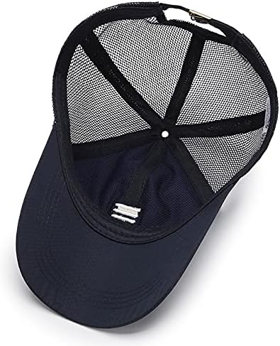 ZUAUOOT şoför şapkası Metal Ayarlanabilir Amerikan Bayrağı Toka beyzbol şapkası Örgü Şapka Açık spor şapkaları Erkekler