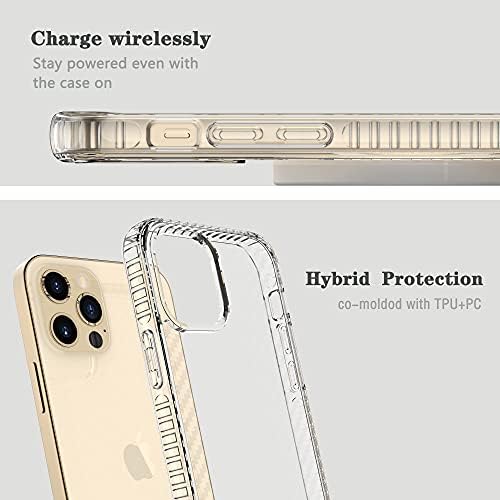 Iphone 11 Pro Max Kılıf için Tasarlanmış DOOGE, [Anti Parmak İzi] [Kaymaz] Karbon Fiber Desen Ağır Koruyucu Şeffaf