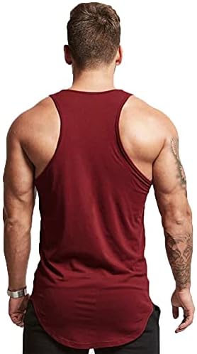 ZUEVI Egzersiz Tank Top Erkekler için Kas Kesim Açık Taraflı Stringer Tee Spor Vücut Geliştirme Kolsuz T Shirt