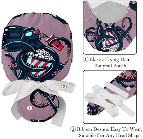 Sevimli Deniz Kaplumbağası Hayvan Desen Kadın Çalışma Düğmeleri ve Ter Bandı ile Kapaklar, elastik Bandaj Kravat Geri