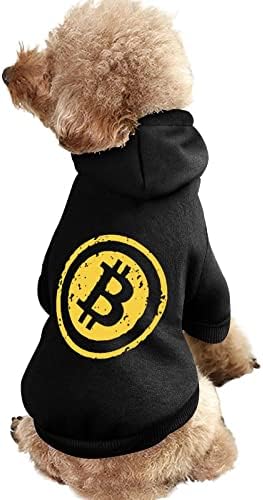 Bitcoin Logo Kedi ve Köpek Hoodie Yumuşak ve Sıcak Köpek Kazak Köpek Kazak Küçük Orta Pet L