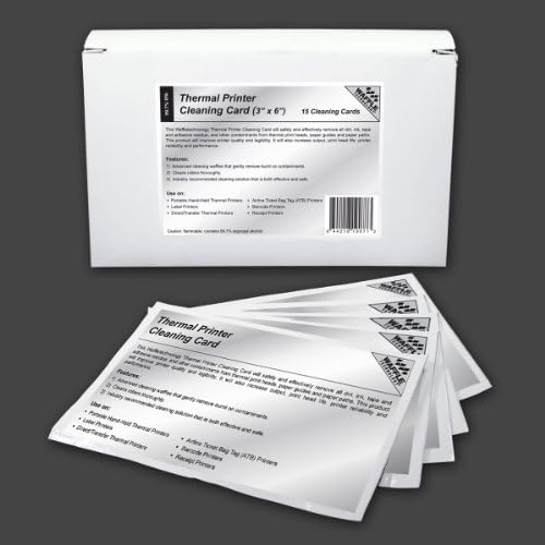 Waffletechnology Termal Yazıcı Temizleme Kartı Kiti-Makbuz ve Termal Yazıcı için Ultra Saf IPA - Patentli Yaylı Waffle