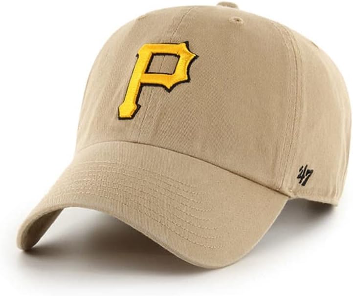 '47 Pittsburgh Pirates Mens Womens Temizle Ayarlanabilir Strapback Haki Şapka Altın Logolu