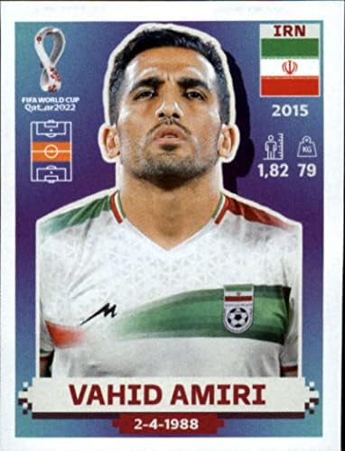 2022 Panini Dünya Kupası Katar Sticker IRN12 Vahid Amiri B Grubu İran Mini Etiket Ticaret Kartı