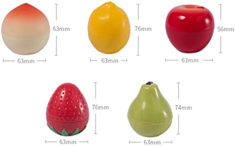 Lurrose Cadence Seyahat Kapları 5 Adet Meyve Şekilli Kozmetik Kavanoz Doldurulabilir Krem Konteyner Mini Dudak Balsamı