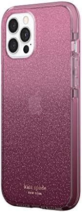 Kate Spade Savunma Sert iPhone için kılıf 12 Pro Max-Glitter Ombre Macenta