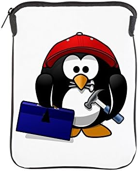 ıPad 1 2 3 4 hava II kol çantası (2 taraflı) küçük yuvarlak penguen-kullanışlı adam inşaat oluşturucu