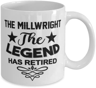Millwright Kupa, Efsane Emekli Oldu, Millwright için Yenilik Benzersiz Hediye Fikirleri, Kahve Kupa Çay Bardağı Beyaz