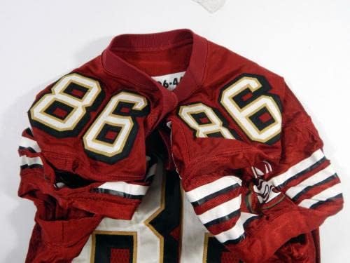 2006 San Francisco 49ers Brett Swain 86 Oyunu Yayınlandı Kırmızı Forma 60 P 46 4-İmzasız NFL Oyunu Kullanılmış Formalar