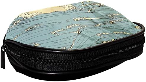 Asılı Seyahat makyaj çantası, Taşınabilir Makyaj Organizatör, Kozmetik Tutucu Fırça Seti, Japon Vintage Sanat Okyanus