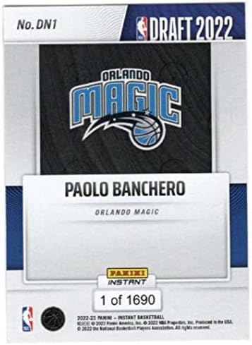 PAOLO BANCHERO RC 2022-23 Panini Anında Taslak Gece ÇAYLAK / 1690 DN1 Sihirli COND NBA BASKETBOL