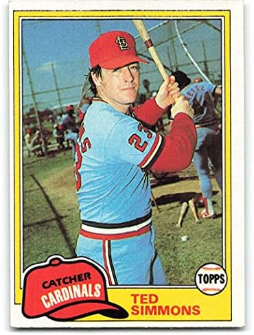 1981 Topps Beyzbol 705 Ted Simmons St. Louis Cardinals Ham (ESKİ veya Daha iyi) Durumda Resmi MLB Ticaret Kartı