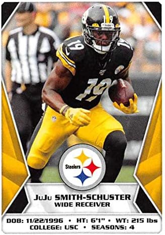 2020 Panini NFL Çıkartmalar 157 JuJu Smith-Schuster Pittsburgh Steelers Futbol Etiket Kartı (Mini, İnce, Soyulabilir