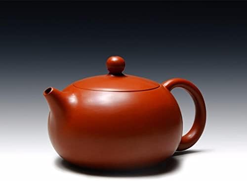 LİUZH El Yapımı Pot Çay Demlik Demlik Kırmızı Kil Tetera ile 100 ml Zhu Ni Porselen Antika Seramik su ısıtıcısı