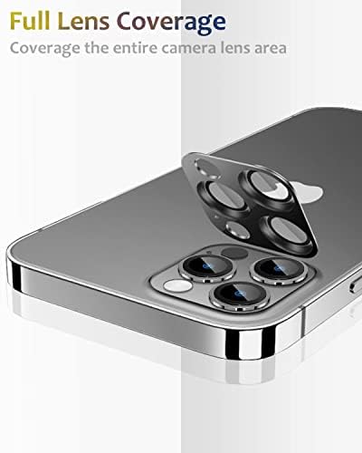 Kanosan Orijinal Serisi Metal Kamera Lens Koruyucu iPhone 13 Pro Max / 13 Pro 3D Metal Artı 9 H Temperli Cam Anti