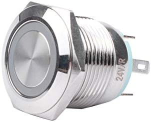 WAAZVXS 19mm Kısa Tarzı Metal basmalı anahtar LED Lamba ile Kendini Sıfırlama / Anlık Araba / Bilgisayar / Kapı Zili