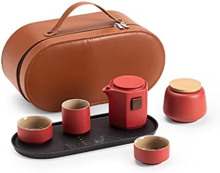 XWOZYDR Seyahat çay seti Tam Set Bir Pot Üç Fincan Seramik çay tepsisi ile High-end Hediye Taşınabilir Set çay seti