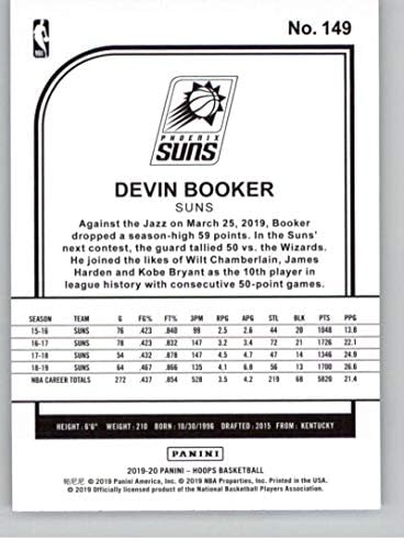 2019-20 Panini Çemberler 149 Devin Booker Phoenix Suns NBA Basketbol Ticaret Kartı