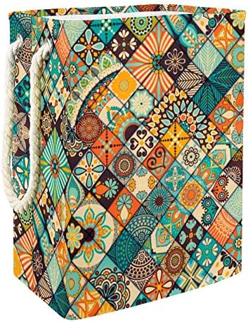 DEYYA Mandala Mozaik Desen çamaşır sepetleri Sepet Uzun Boylu Sağlam Katlanabilir Yetişkin Çocuklar için Genç Erkek
