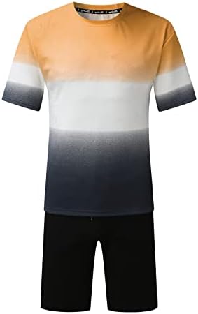 SKRK Erkek Tasarımcı Eşofman ve kısa pantolon erkek 2 Parça Patchwork Şort yazlık gömlek Setleri Erkek Tasarımcı