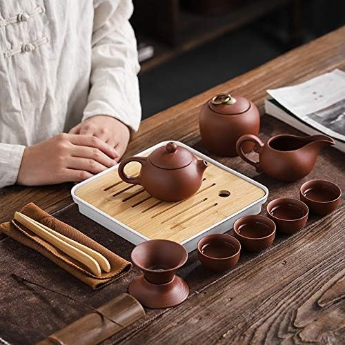 LEPSJGC Seramik Taşınabilir çaydanlık seti Açık Seyahat Gaiwan çay fincanları Çay Töreni çay seti
