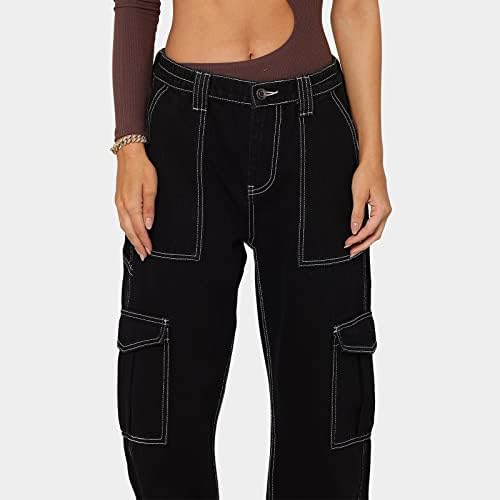 Kargo Sweatpants Kadınlar için Baggy Düşük Bel Baggy Paraşüt Pantolon Gevşek Jogger Kargo Pantolon Streetwear Streetwear