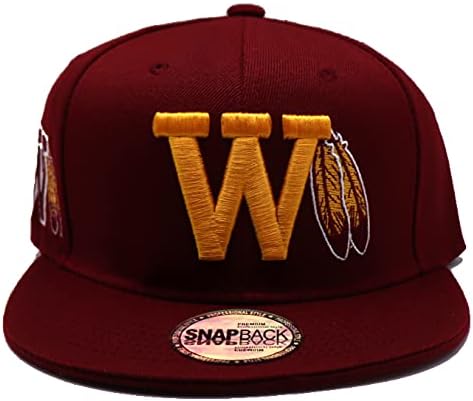 Washıngton Yeni Lider Premium Tüylü W Bordo Altın Dönemi Snapback Şapka Kap
