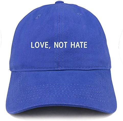 Moda giyim mağazası aşk değil nefret işlemeli yumuşak pamuklu baba şapkası