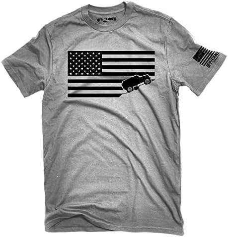Amerikan Bayrağı Offroad Gömlek Kül Gri abd'de Yapılan t-Shirt 4x4 Sahipleri için Mükemmel